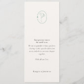 Menu Élégant mariage double face écriture noire et blan (Dos)