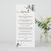 Menu Élégant Mariage Eucalyptus (Debout devant)