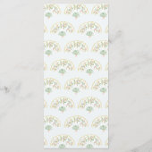 Menu Élégant mariage floral aquarelle rococo (Dos)