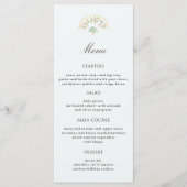 Menu Élégant mariage floral aquarelle rococo (Devant)