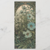 Menu Élégant Mariage Floral Art Nouveau (Dos)