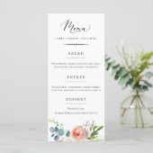 Menu Élégant Mariage Floral Jardin (Debout devant)