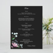 Menu Élégant Mariage Floral Soft Botanical Romance (Debout devant)