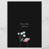 Menu Élégant Mariage Floral Soft Botanical Romance (Dos)