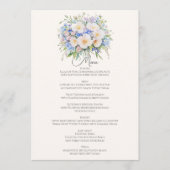 Menu Élégant Mariage floral sophistiqué (Devant)