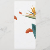 Menu Élégant Mariage floral tropical (Dos)