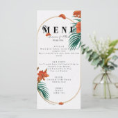 Menu Élégant Mariage floral tropical (Debout devant)