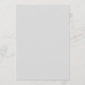 Menu Élégant Mariage gothique floral gris (Dos)