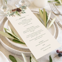 Élégant mariage hivernal avec verdure de pin