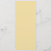 Menu Élégant Mariage Jaune Beurre Moderne (Dos)