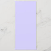 Menu Élégant Mariage Lilac violet clair (Dos)