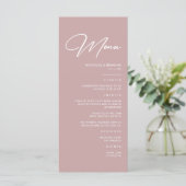 Menu Élégant mariage mauve (Debout devant)