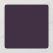 Menu Élégant Mariage moderne foncé violet (Dos)