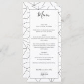 Menu Élégant Mariage Motif géométrique (Devant / Derrière)