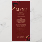 Menu Élégant mariage or Bourgogne (Devant)