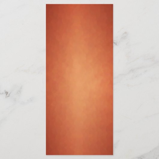 Menu Élégant Mariage orange cuivre blanc moderne (Dos)