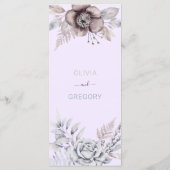 Menu Élégant Mariage Pastel Spring Watercolor (Dos)