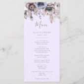 Menu Élégant Mariage Pastel Spring Watercolor (Devant)