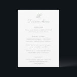 Menu Élégant Mariage traditionnel Sage Green<br><div class="desc">Menus mariage de style classique avec un design simple et intemporel,  avec un script élégant et des polices serif traditionnelles.</div>