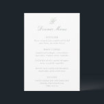 Menu Élégant Mariage traditionnel Sage Green<br><div class="desc">Menus mariage de style classique avec un design simple et intemporel,  avec un script élégant et des polices serif traditionnelles.</div>