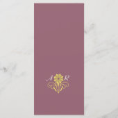 Menu Élégant Mariage victorien (Dos)