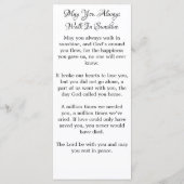 Menu Elégant Memorial 2 Photo Funeral Prayer Card (Dos)