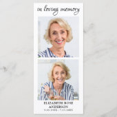 Menu Elégant Memorial 2 Photo Funeral Prayer Card (Devant)