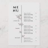 Menu Élégant - Menu de Restaurant Minimaliste (Devant)