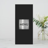 Menu Élégant Menue Argent Chic (Debout devant)