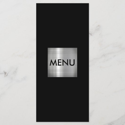 Menu Élégant Menue Argent Chic (Devant)