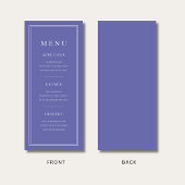 Menu Elegant Minima 3 Coursel Purple