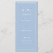 Menu Elegant Minimal Powder Blue (Devant)