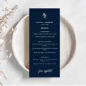 Menu Elegant Minimalist Botanical Wedding