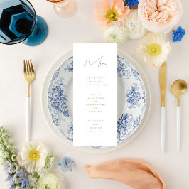 Menu Elegant Minimalist Script Gold Wedding