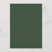 Menu Elegant Minimalist Wedding Dark Green Classic Chic (Dos)