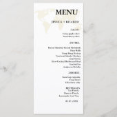 Menu Elégant minimaliste Destination Mariage beige (Devant)