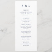 Menu Élégant minimaliste Mariage (Devant)