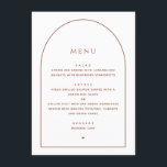Menu Élégant minimaliste Mariage | Dîner De Réception A<br><div class="desc">Elevez vos tables de réception avec cette élégante carte de menu en arches mariage, avec typographie minimaliste et arche moderne. Le design comprend des détails en terre cuite brun foncé et en arc de cercle, ajoutant une touche chaleureuse et élégante qui s'associe à merveille à un décor rustique, boho ou...</div>