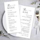 Menu Élégant minimaliste moderne Mariage Boissons &