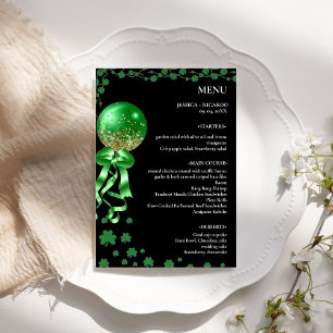 Menu Elégant minimaliste St patrick's day Mariage Table
