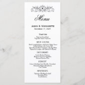 Menu Elegant Modern Black and White Wedding (Voorkant)