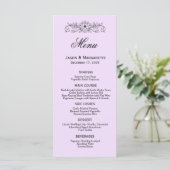 Menu Elegant Modern Black and White Wedding (Staand voorkant)
