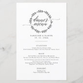 Menu Elegant Modern Calligraphy Wedding (Voorkant)