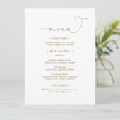 Menu Elegant Modern Calligraphy Wedding (Staand voorkant)