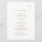 Menu Elegant Modern Calligraphy Wedding (Voorkant)