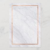 Menu Elegant Modern Marble & Roos Gold Wedding (Achterkant)