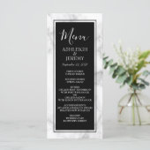 Menu Elegant Modern Marble Wedding (Staand voorkant)