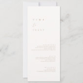 Menu Elegant Modern Minimalist Wedding Flat Kaart (Voorkant)