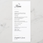 Menu Elegant Modern Rustic Wedding (Voorkant)