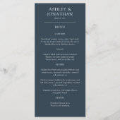 Menu Élégant Moderne Éléments simples Mariage (Devant)